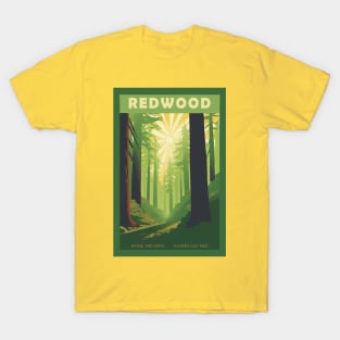 Redwood National Park Vintage Travel Poster T-Shirt